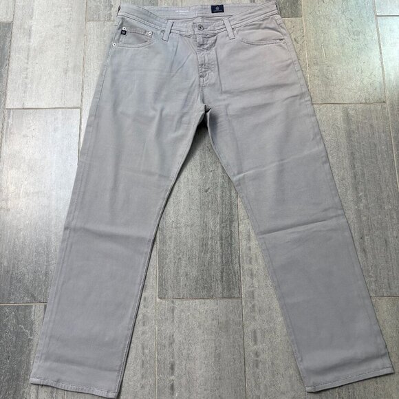 AG Adriano Goldschmied The Graduate Tailored Leg Light Gray Jeans Size 36 x 30 - Picture 1 of 7